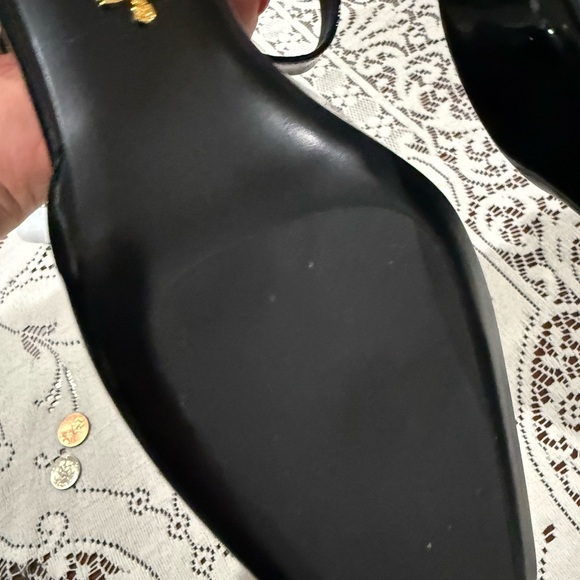 Authentic PRADA Modellerie Black Patent Leather Block Heel EU 37.5 US 7.5 - Picture 4 of 16